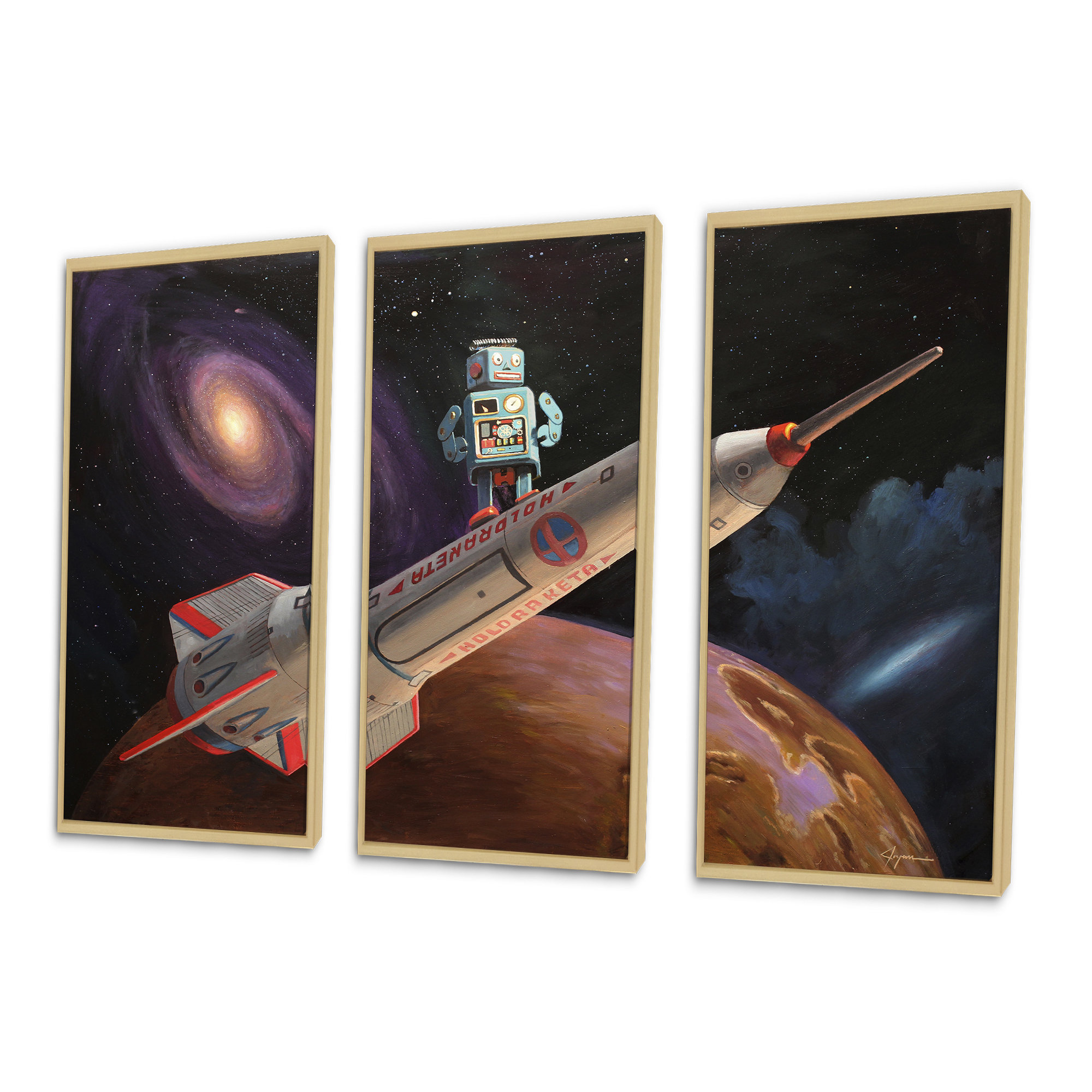 Reproduction murale - Fusée dans l'espace