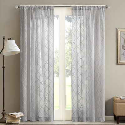Panneau de rideau transparent Diamond (seulement 1 panneau PC)