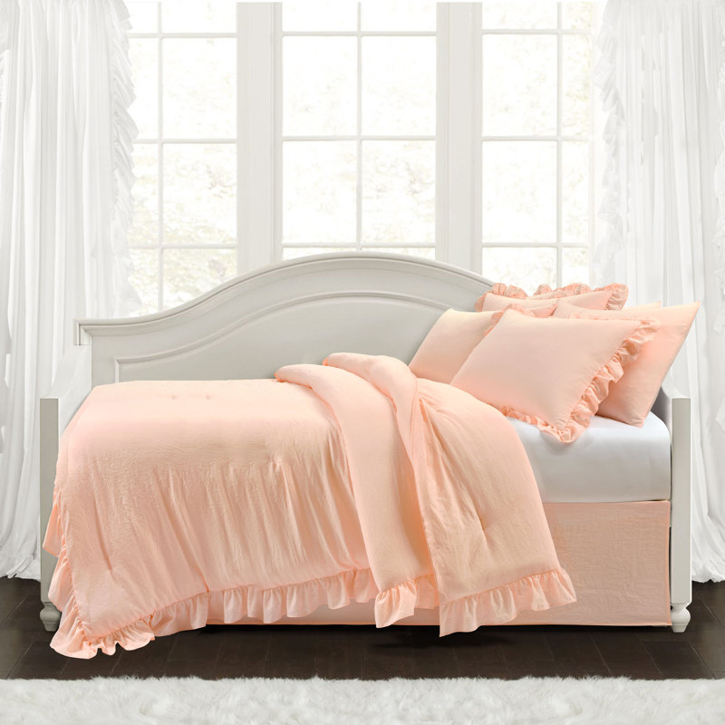 Lush Decor Reyna Ruffle Daybed Cover Set, Blush