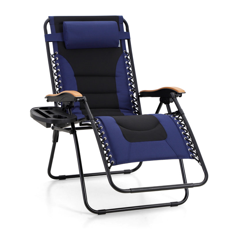 Fauteuil inclinable zéro gravité avec coussin Syril, Bleu