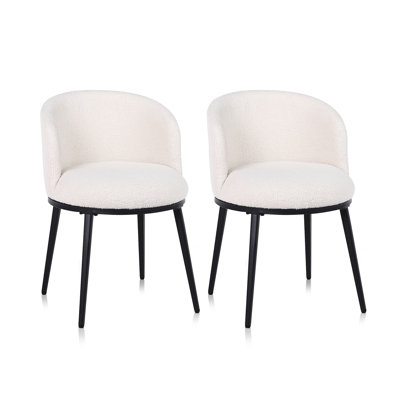 47.5cm H Velvet Upholstered Metal Spindle Side Chair in Brown