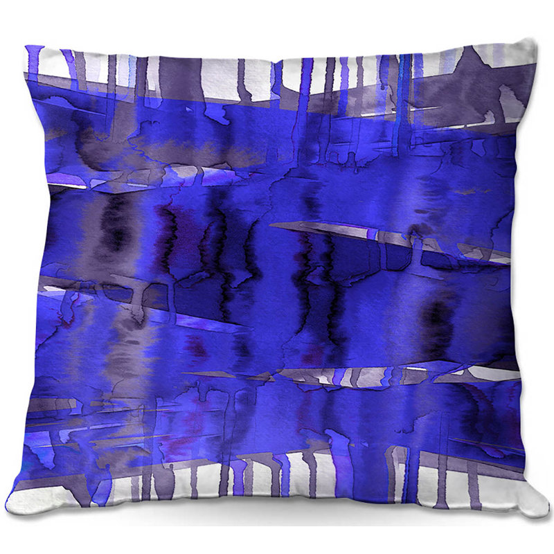 Coussin décoratif de canapé carré bright, 16 po x 1 po, Bleu