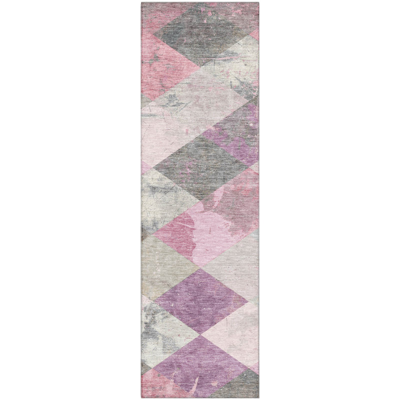 Premium Machine Washable Millbrook AMF1956 Geometric Rug, Runner 2'3" x 7'6"