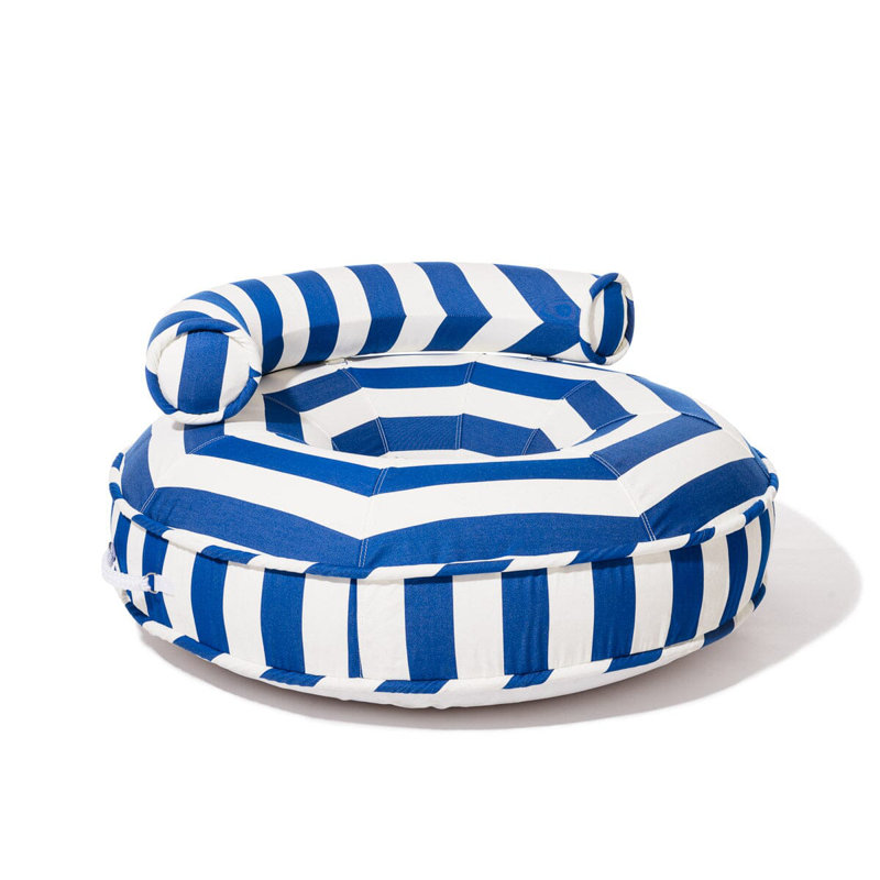 Canvas Pool Ring, Blue/White
