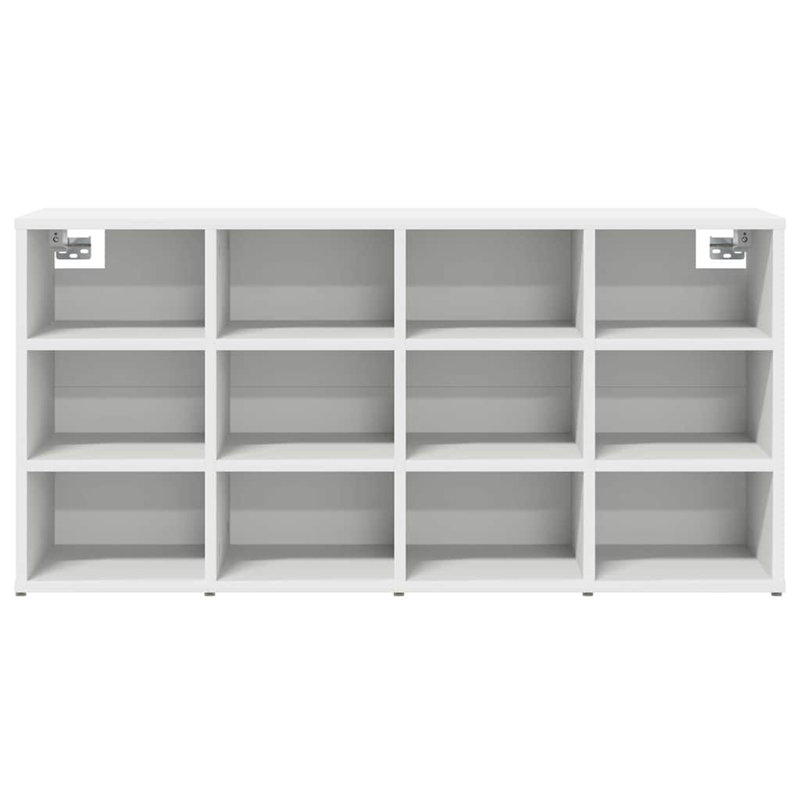 Shoe Cabinet With Shelf 103 X 30 X 51 Cm Engineered Wood, White