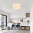 3-light Modern Drum Linen Semi Flush Mount Ceiling Light-623023940-626403973