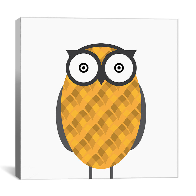 Nathan «Owl», reproduction sur toile, H 37 po x l 37 po x P 1,5 po, Blanc
