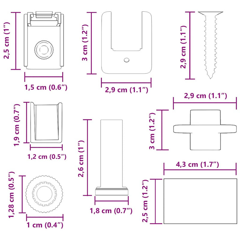  36 Piece Roller Blind Fittings