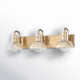 Luke 3 Light Transparent Dimmable Vanity Light