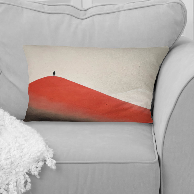 Coussin Solitude In Red - Mountain