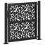 Barrière de jardin vidaXL noire 105 x 106 cm-113055250-113055252