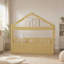 Cadre de lit simple pour enfants, style plancher de lit Montessori avec toit, avec lumière DEL-132515816-132515817