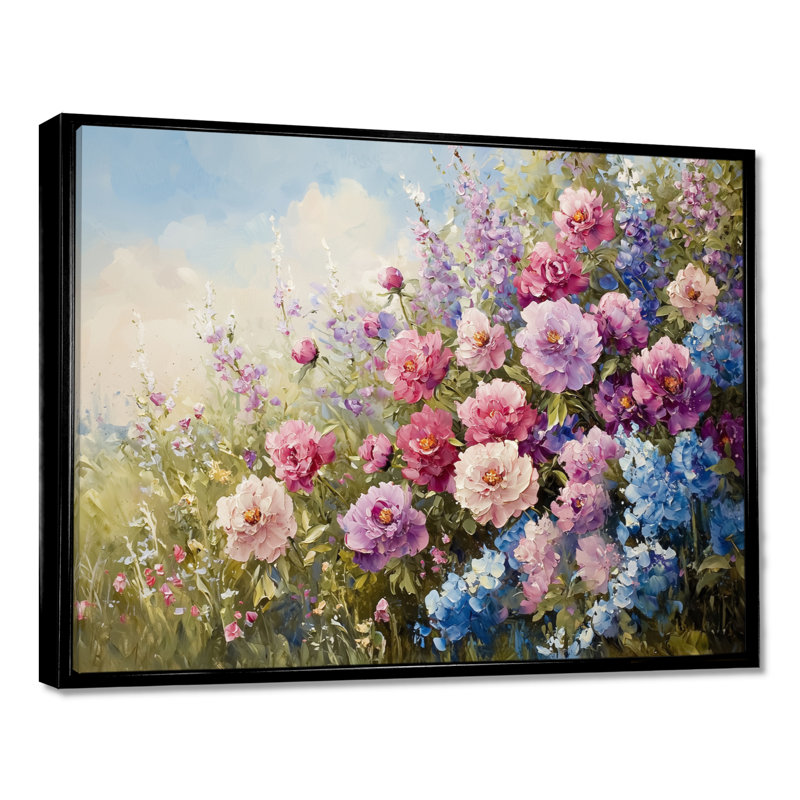 Jacobie - Floral Oversized Canvas Prints, Noir, noir, noir, noir, H 12 po x l 20 po, Impression encadrée flottante