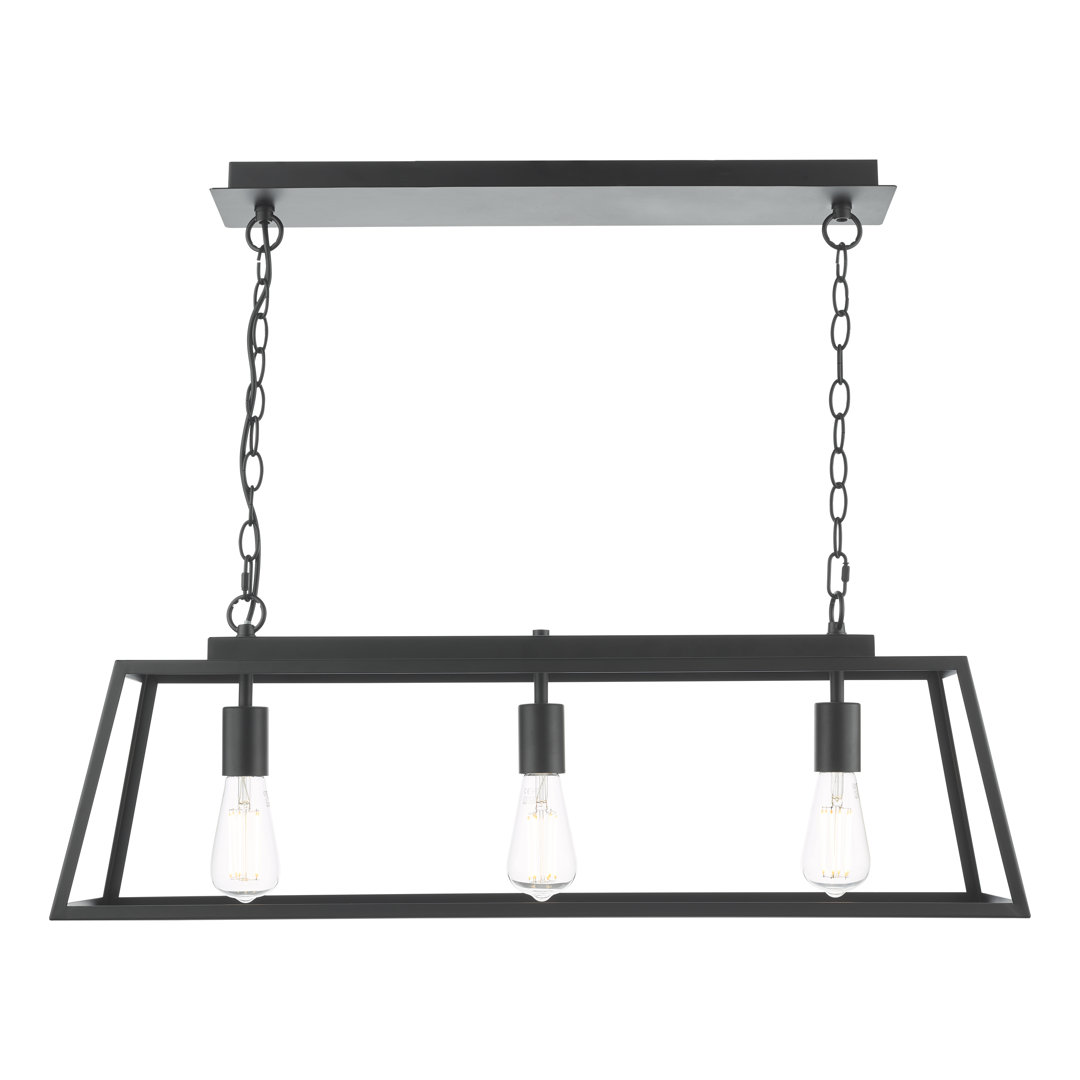 3 - Light Matt Black Pendant