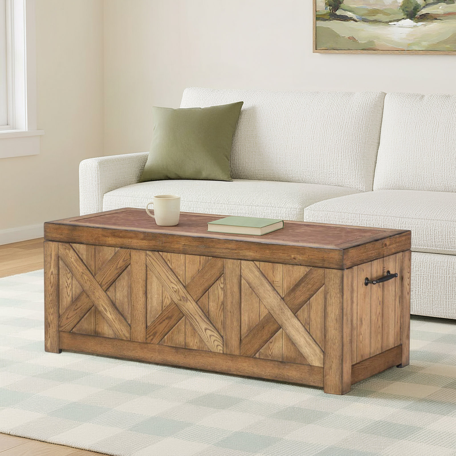 Country Living 50" Oak Cocktail Table