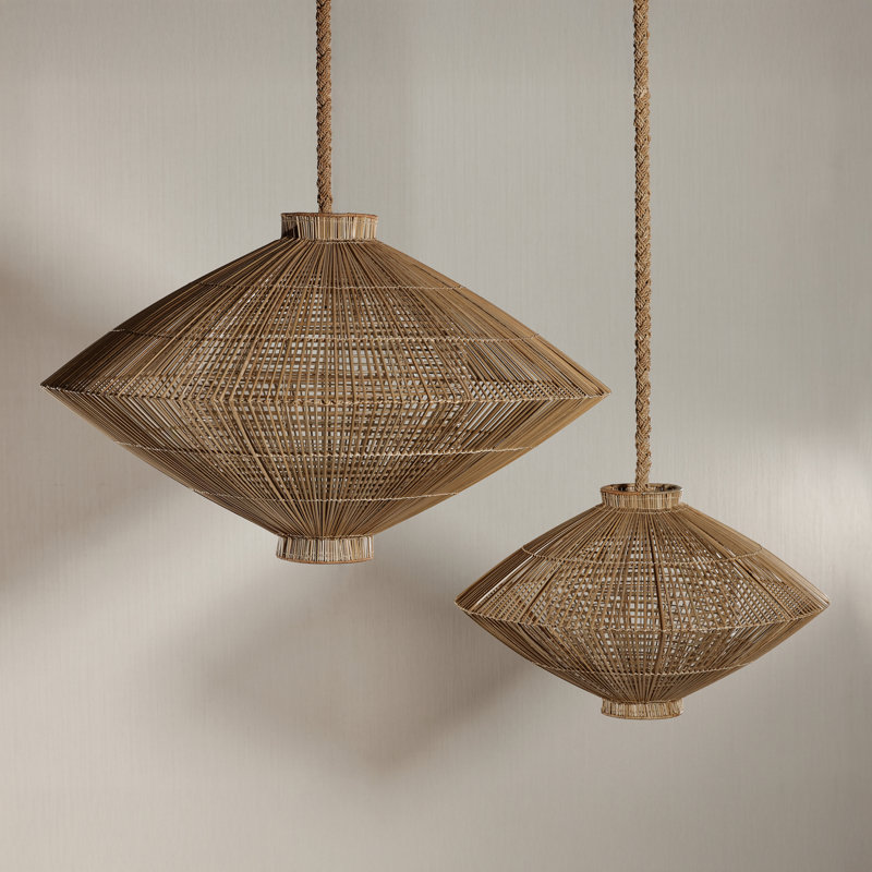 Luminaire suspendu Buri Diamond Weave, Petit