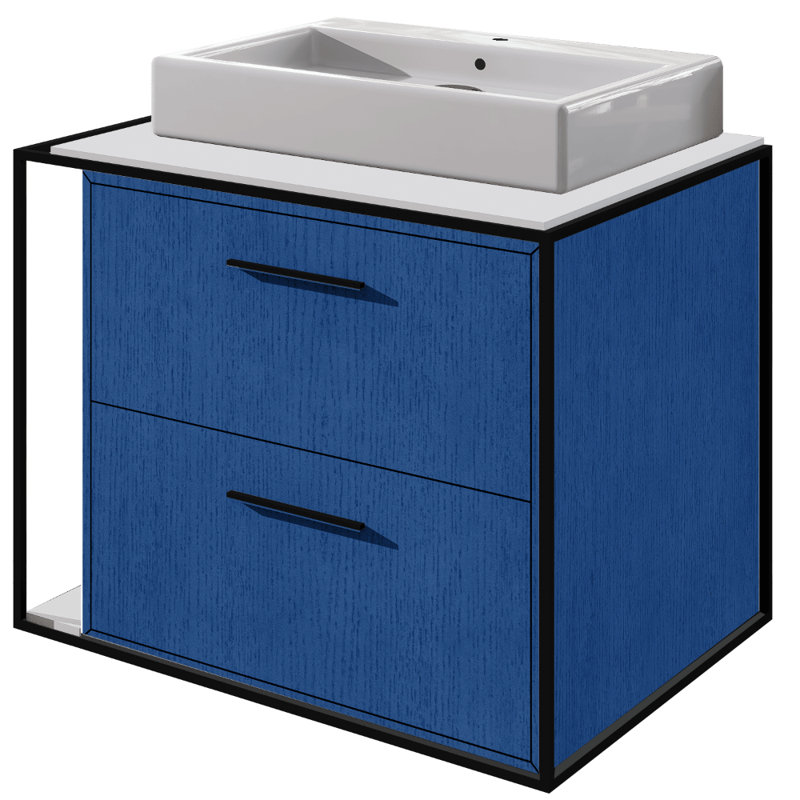 Aquagrande 18.5'' L Bathroom Sink, Single Hole Faucet