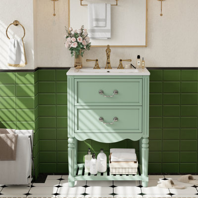 Meuble-lavabo 24 po avec lavabo en céramique