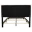 Lit double tapissier - construction solide et garniture décorative avec pieds en bois noir-1146870885-1146870886