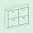24 Pairs Shoe Cabinet with 4 Flip Drawers, Adjustable and Removable Dividers-216839988