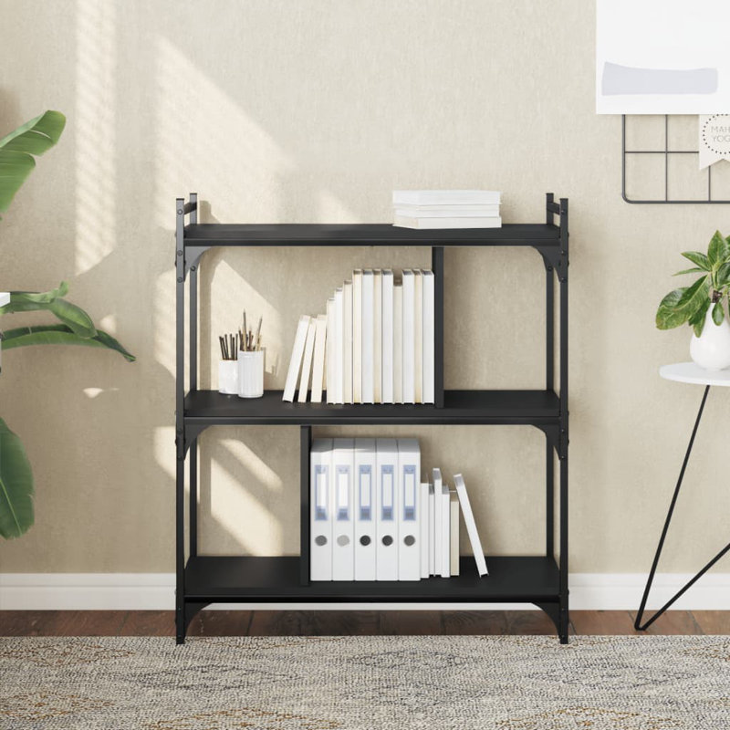 Alingtons 88cm H x 30cm W Standard Bookcase, Black