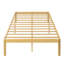 Cadre de lit plateforme robuste en bambou de 45,7 cm (18 pouces), structure en bois massif avec support à lattes métalliques, aucun sommier requis, silencieux-555299402-786276875