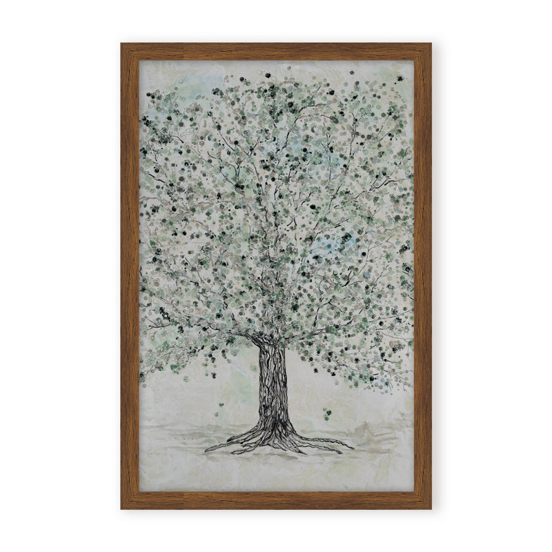 Nature Inspired "Lush Renewal" Canvas Wall Art By , 24" H x 16" W, Framed Matted Print, Black