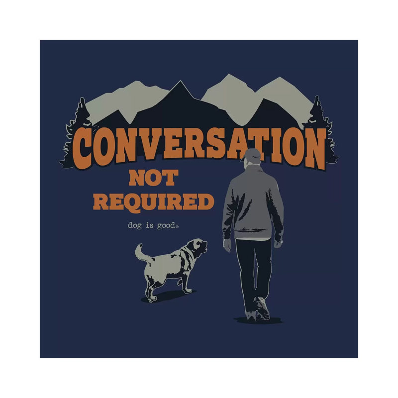 Conversation Not Required Hiking - Print on Canvas, Wrapped Canvas, 45.72cm H x 45.72cm W x 3.81cm D