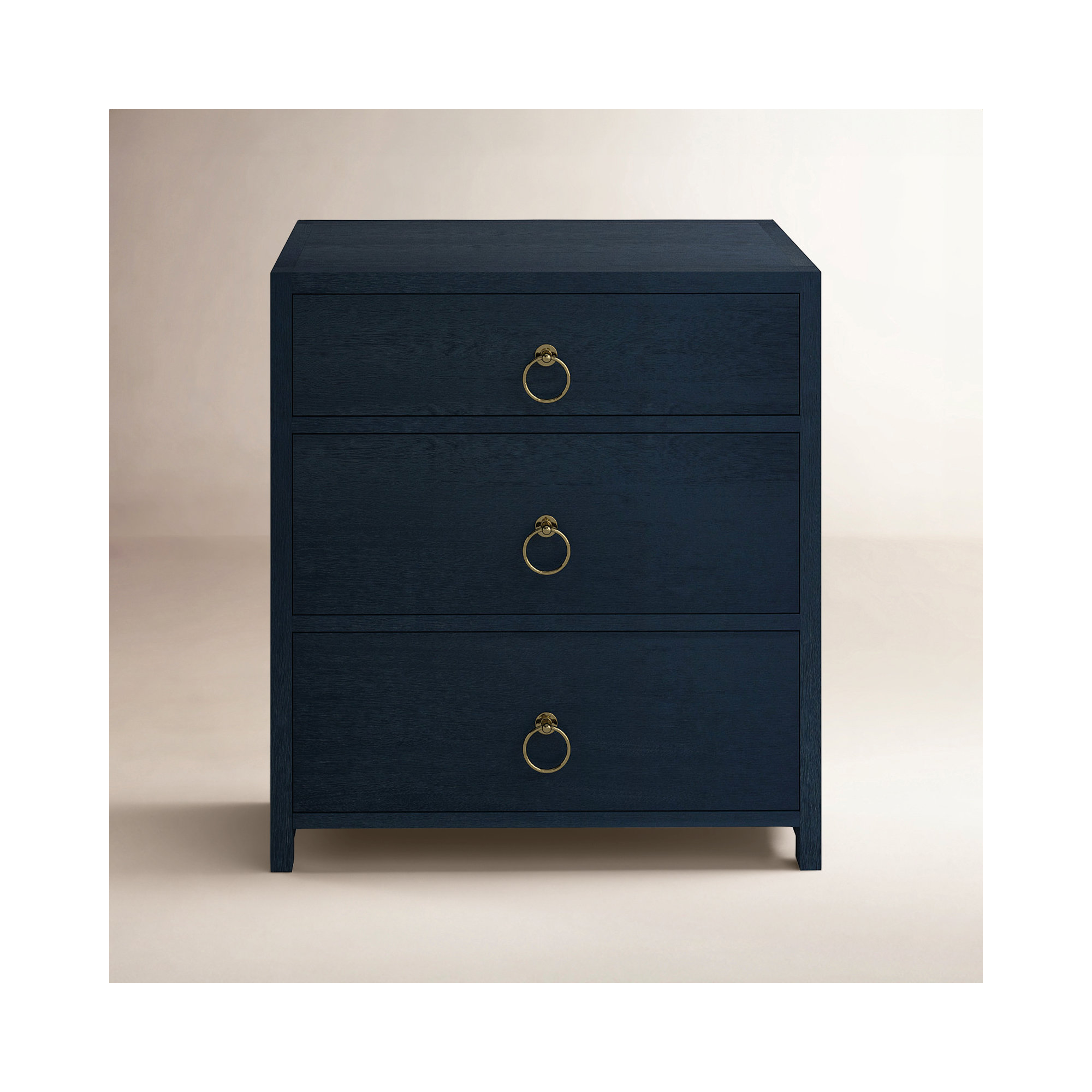 Elin 3 - Drawer 25" Nightstand, Navy Blue