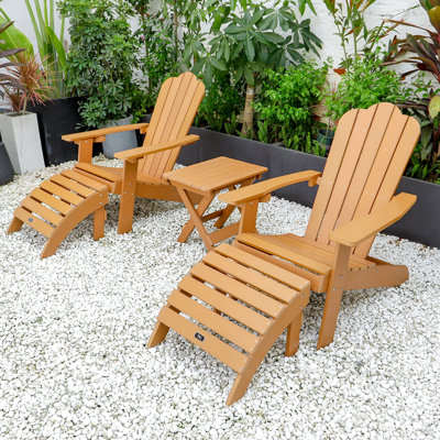 TALE Adirondack repose-pieds en plastique résistant aux intempéries et à la décoloration pour l'extérieur