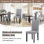  Dining Chair Set of 4 Fabric Upholstered Rubber Wood Legs Side Armless Light Grey-1926976168-1926976214