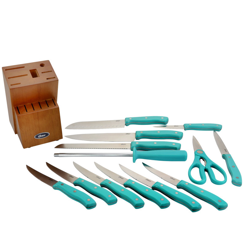 Ensemble de couteaux 14 pièces Oster Evansville, Turquoise