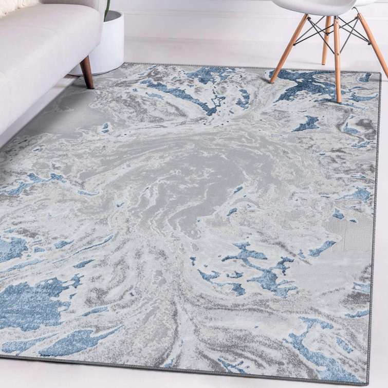 Tapis moderne en marbre abstrait