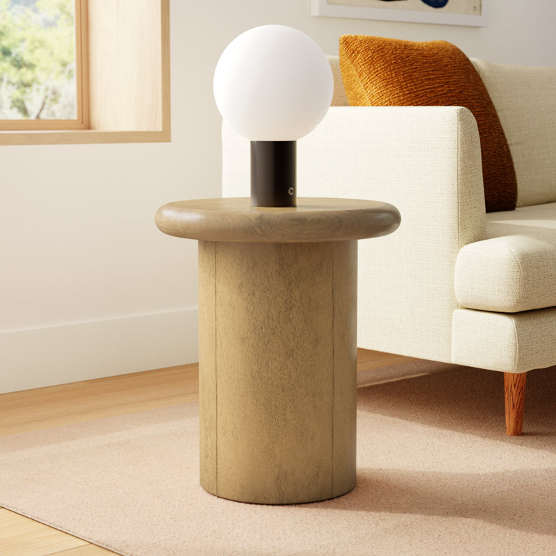 Tiare Solid Wood End Table, Burnished Parawood
