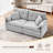  KORSER Loveseat Sofa with Deep Seat Cloud Couch with 2 Pillows , Chenille 2-Seater Sofa Small Couch for Living Room, Assembly Required-2135579643