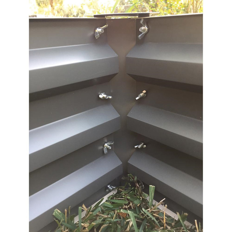 Feltonville Metal Raised Garden Bed, Slate Gray