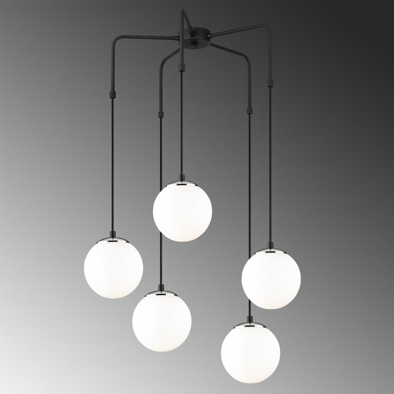 Luminaire suspendu sphère à 5 lumières Shirley