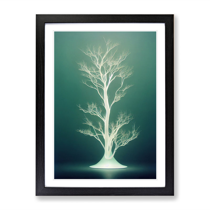 Ethereal Tree No.2 - Single Picture Frame Print, Black, 64cm H x 46cm W x 2cm D