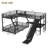 L-Shaped Twin Over Full Bunk Bed With Twin Size Loft Bed, Metal Triple Bunk Bed With Slide And USB Ports-339300528