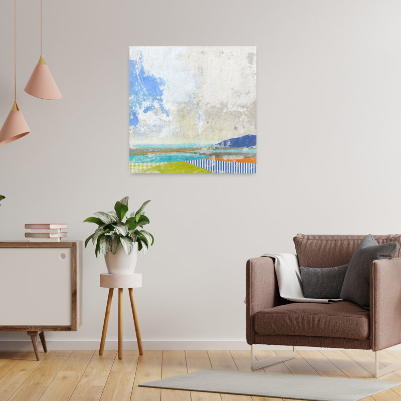 Capri, paysage abstrait contemporain, art naturel, H 24 po x l 24 po