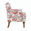Chaise d'appoint, fauteuil floral, garniture cloutée-131276215
