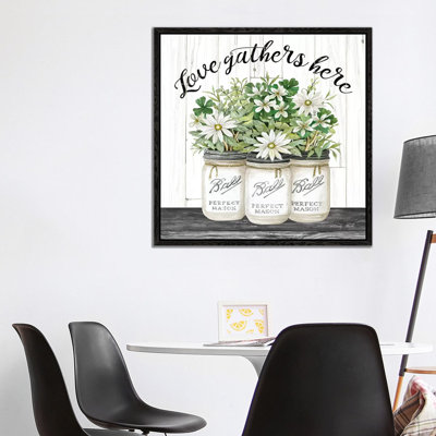 Jars - Love Gathers Here by Cindy Jacobs - Print on Canvas
