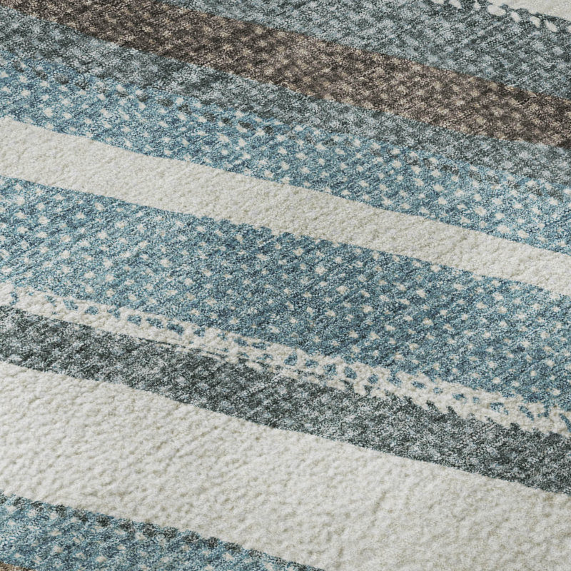 Premium Machine Washable Mayfield AMF2282 Striped Rug, 10' x 14', Taupe
