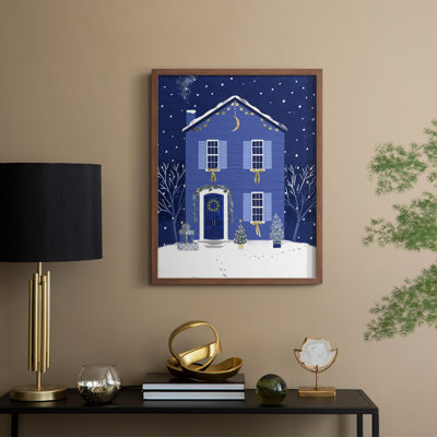 «Quiet Winter Home I», reproduction encadrée - bois massif