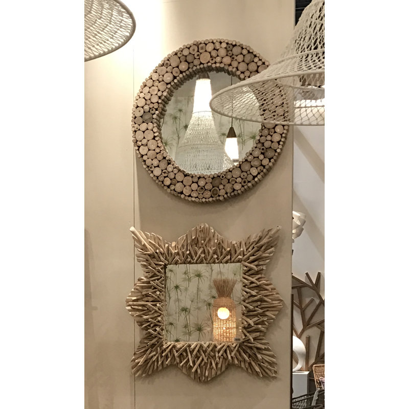 Depuy Wood Flat Wall Mirror