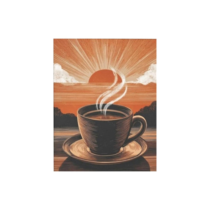 Vintage Coffee Unframed Canvas Wall Art 16" X 20"