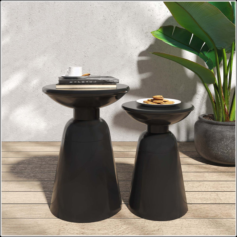 Ensemble de 2 tables d'appoint Serenita, Noir
