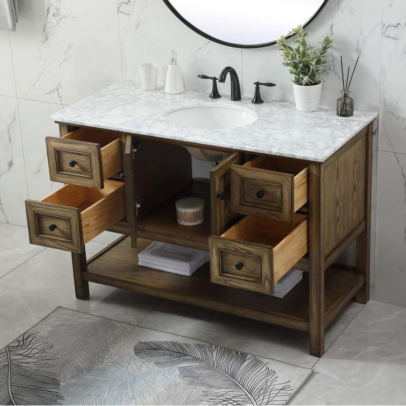 Ensemble de meuble-lavabo simple 48 po Bonsai, Bois flottant