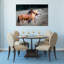 «Three Wild Horses», reproduction d'art mural de paysage de cheval contemporain abstrait-130640923