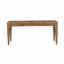 4 Piece Sofa Seating Group with Cushions, Outdoor Acacia Wood Patio Seating Group,Natural+Beige